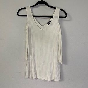 Off White Cold Shoulder Shirt